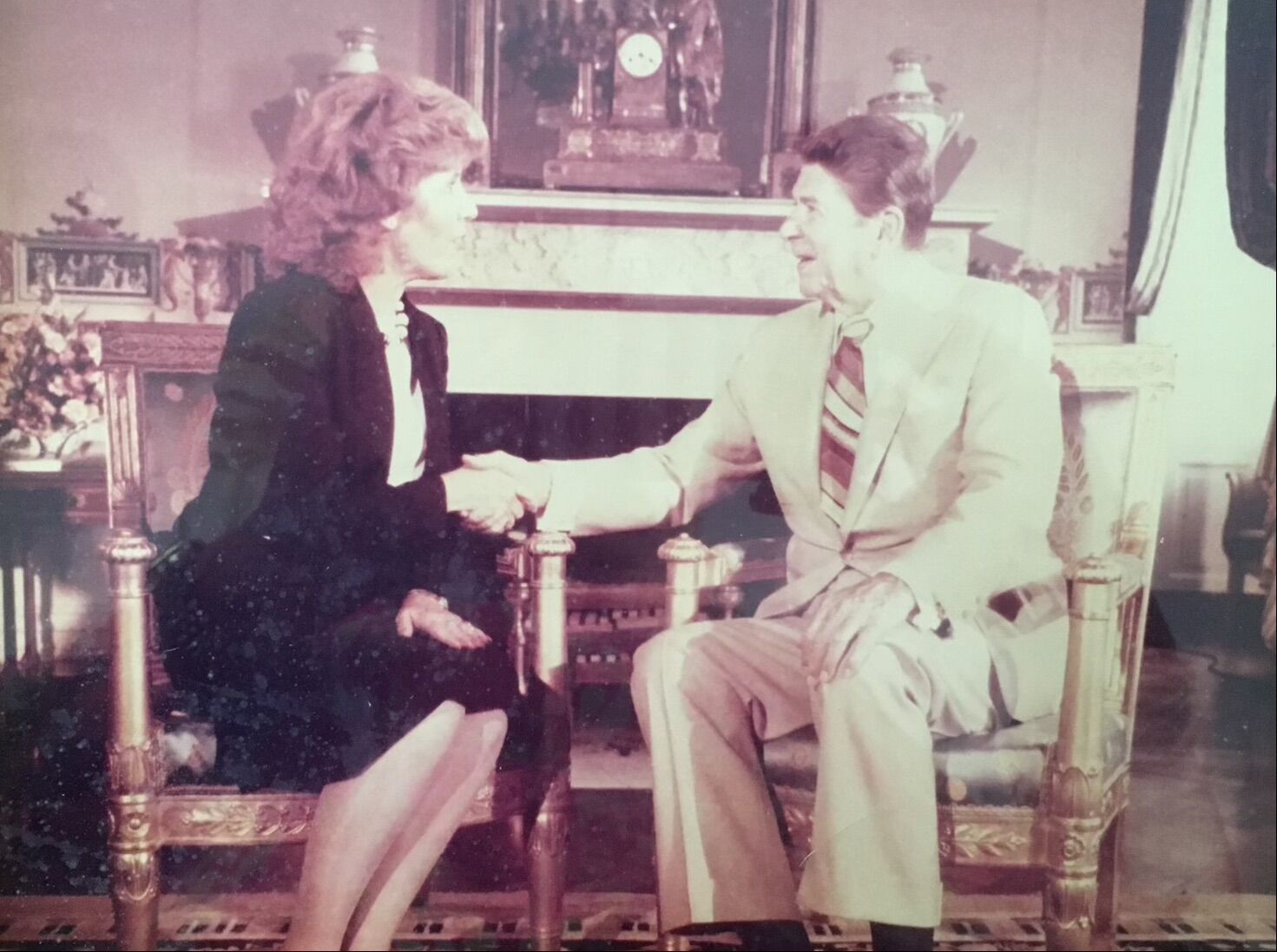 Lois Eargle and Ronald Reagan